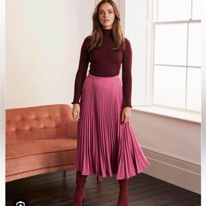 Boden Kristen Pleated Midi Skirt